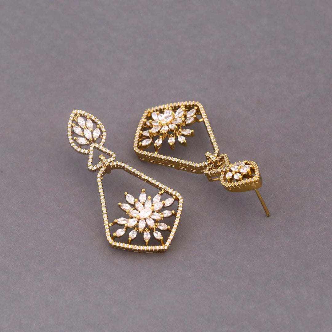 Golden Ayzal Zirconia Danglers