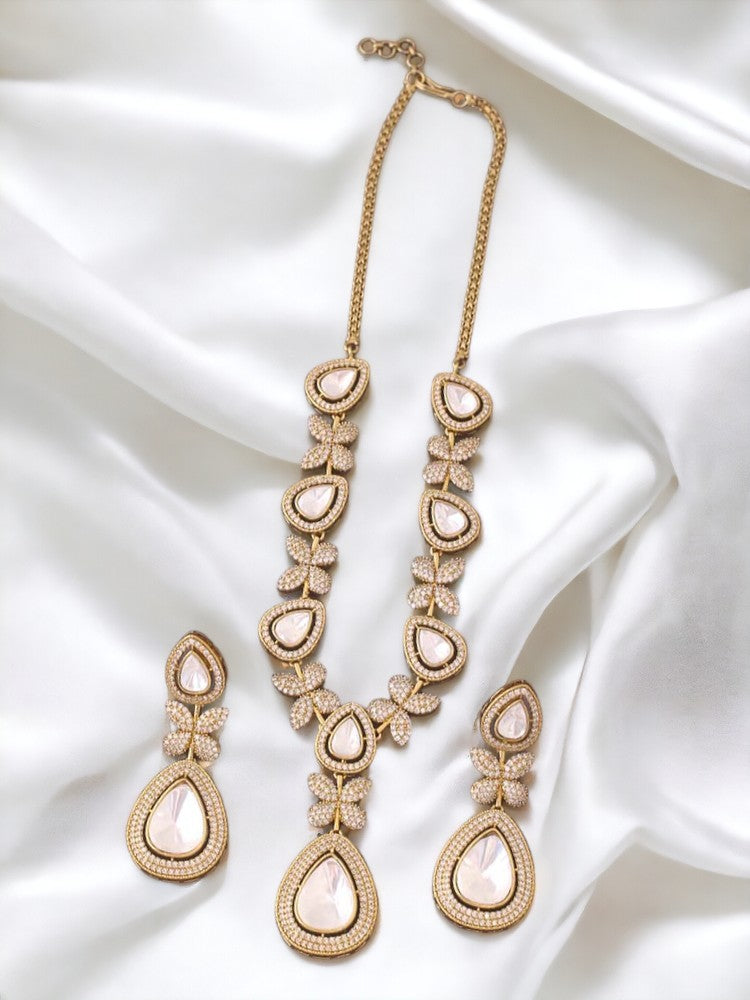 Golden Belcia Zirconia Jewellery Set