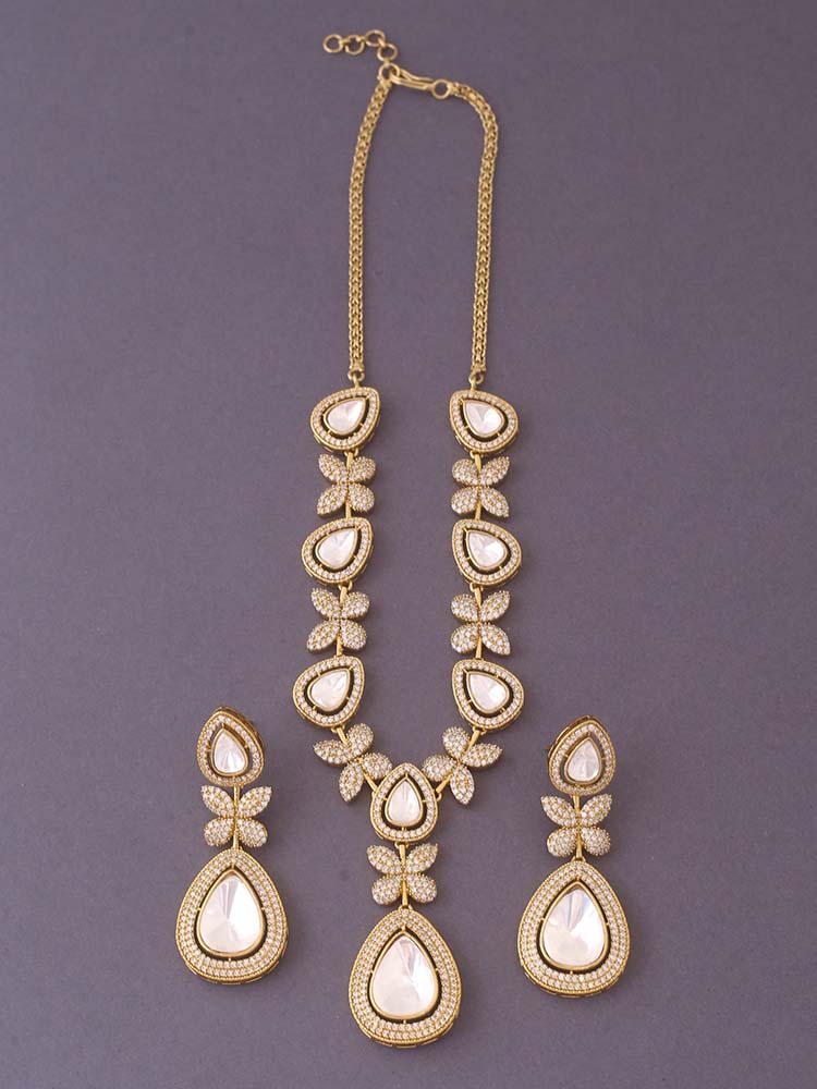 Golden Belcia Zirconia Jewellery Set