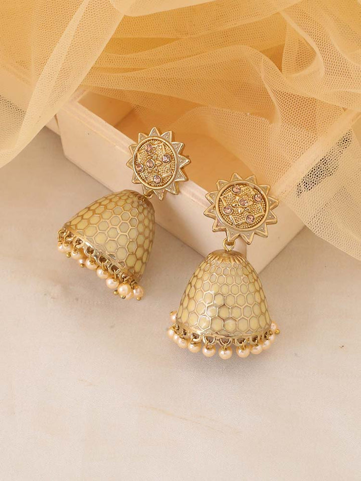 Golden Bell Jhumkis
