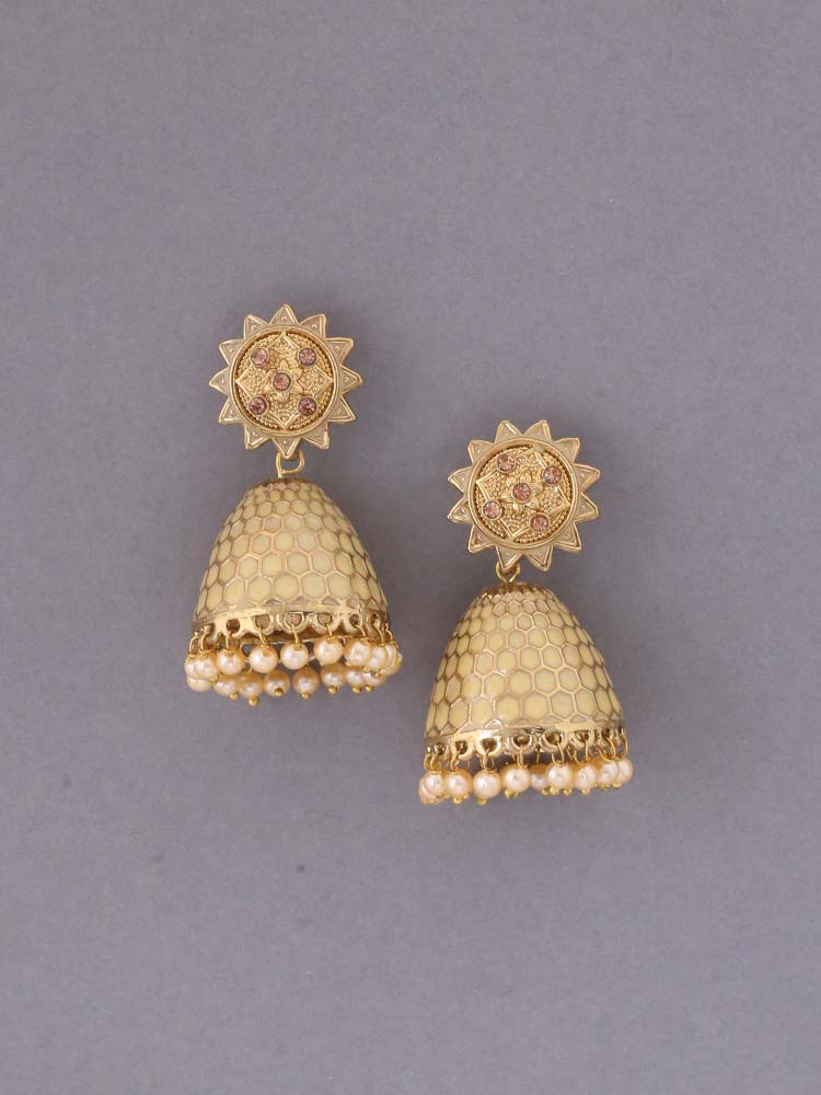 Golden Bell Jhumkis