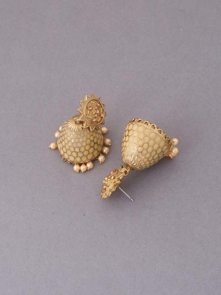 Golden Bell Jhumkis