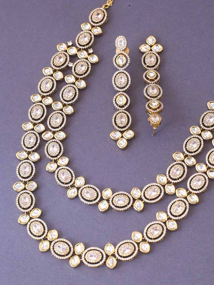 Golden Betty Zirconia Jewellery Set
