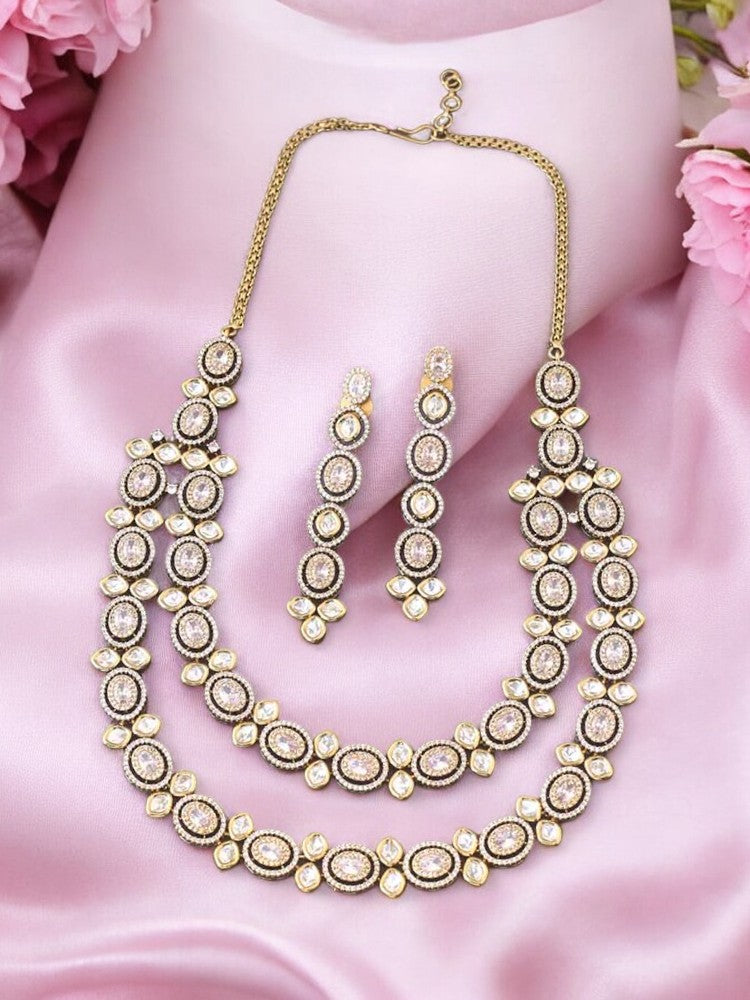 Golden Betty Zirconia Jewellery Set