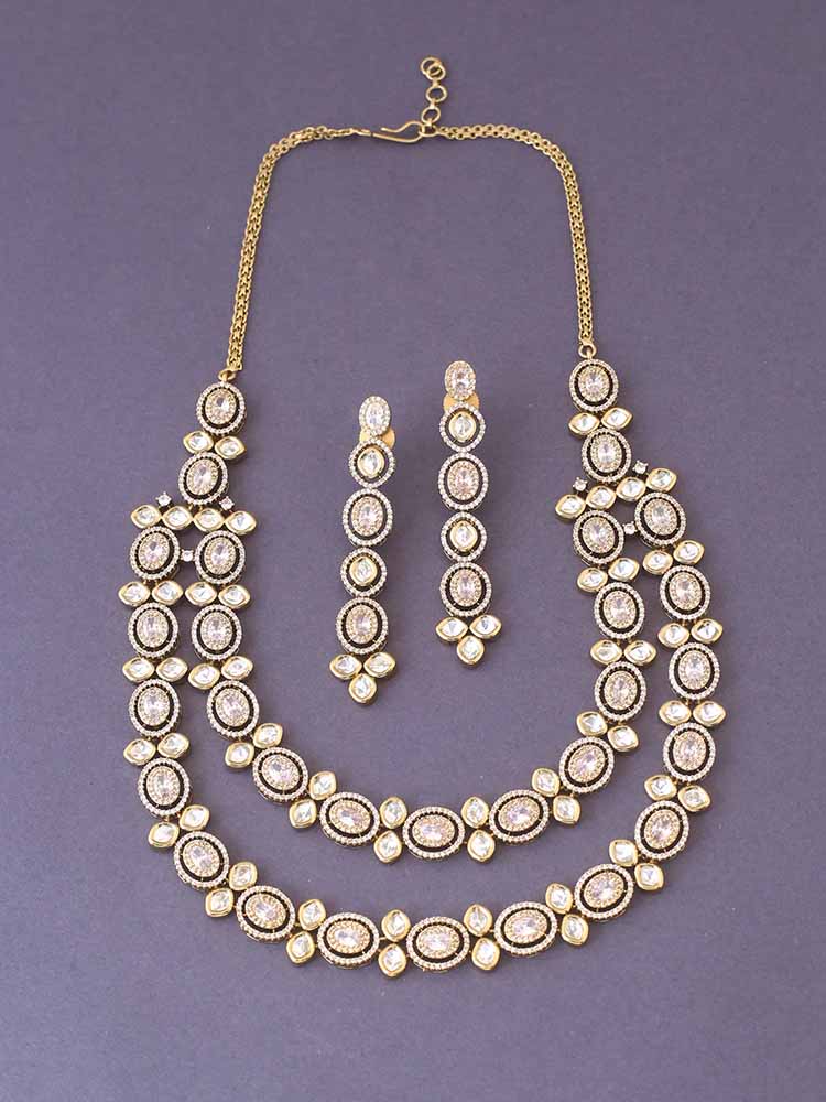 Golden Betty Zirconia Jewellery Set