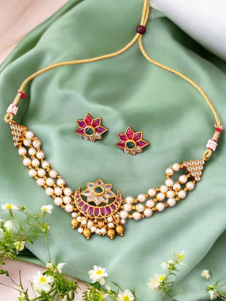 Golden Bhairava Antique Jewellery Set - New Arrival