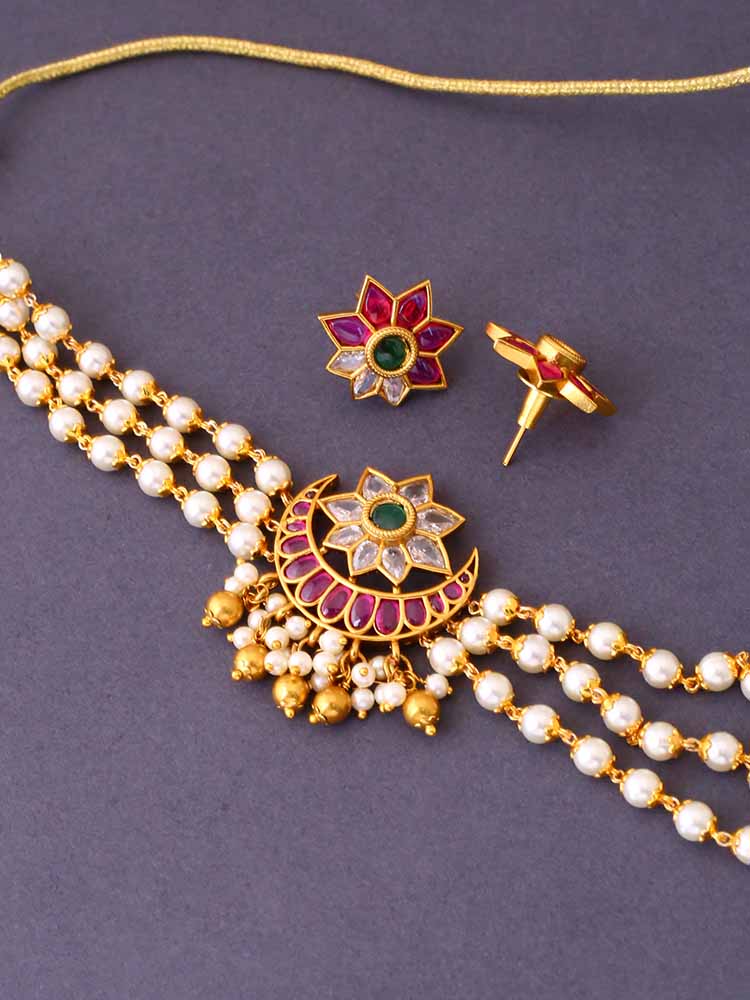 Golden Bhairava Antique Jewellery Set - New Arrival