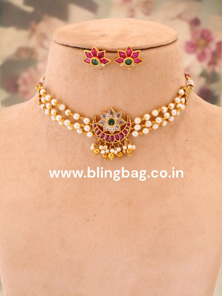 Golden Bhairava Antique Jewellery Set - New Arrival