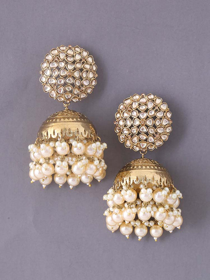 Golden Bhanupria Jhumkis
