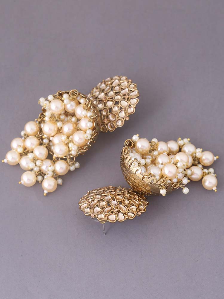 Golden Bhanupria Jhumkis