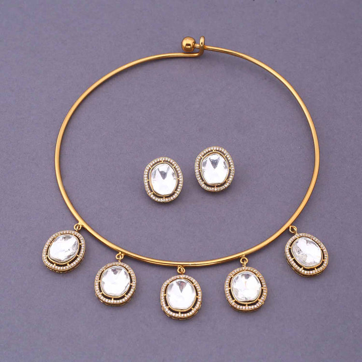 Golden Bhini Hasli Antique Jewellery Set - New Arrival