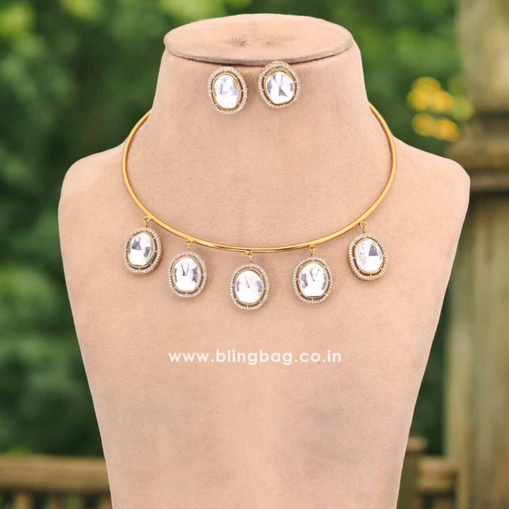 Golden Bhini Hasli Antique Jewellery Set - New Arrival