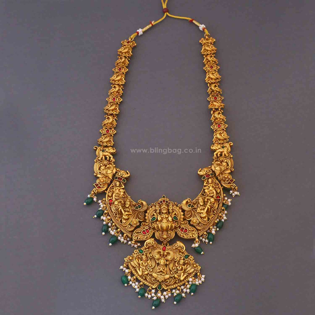 Golden Bhuvaneshwarii Bridal Temple Jewellery Set - New Arrival