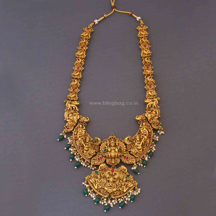 Golden Bhuvaneshwarii Bridal Temple Jewellery Set - New Arrival