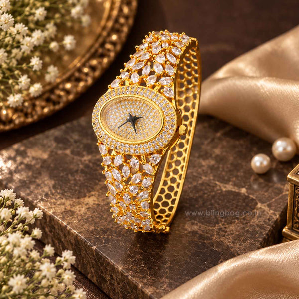 Golden Biancamarie Zirconia Watch