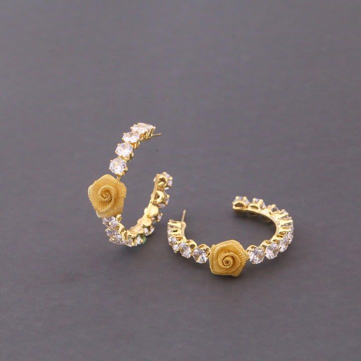 Golden Birdie Zirconia Hoops