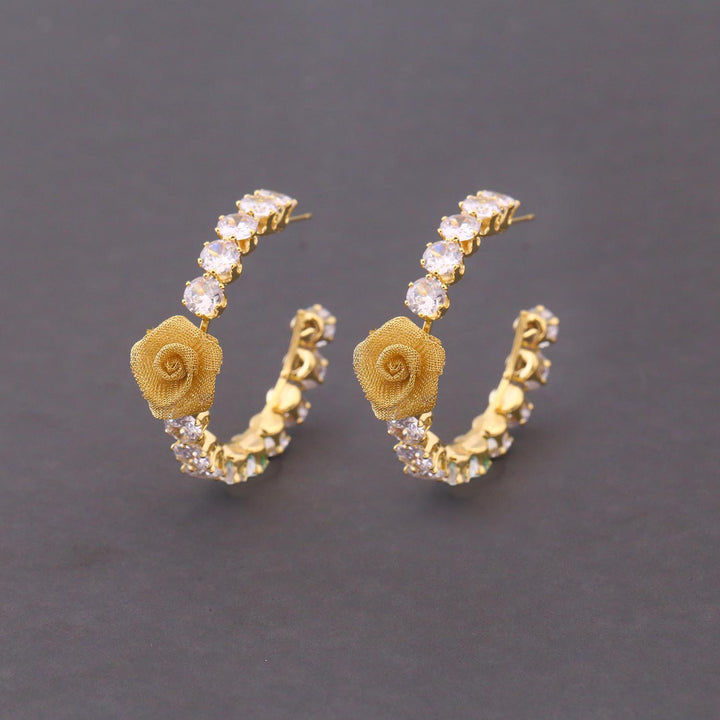 Golden Birdie Zirconia Hoops