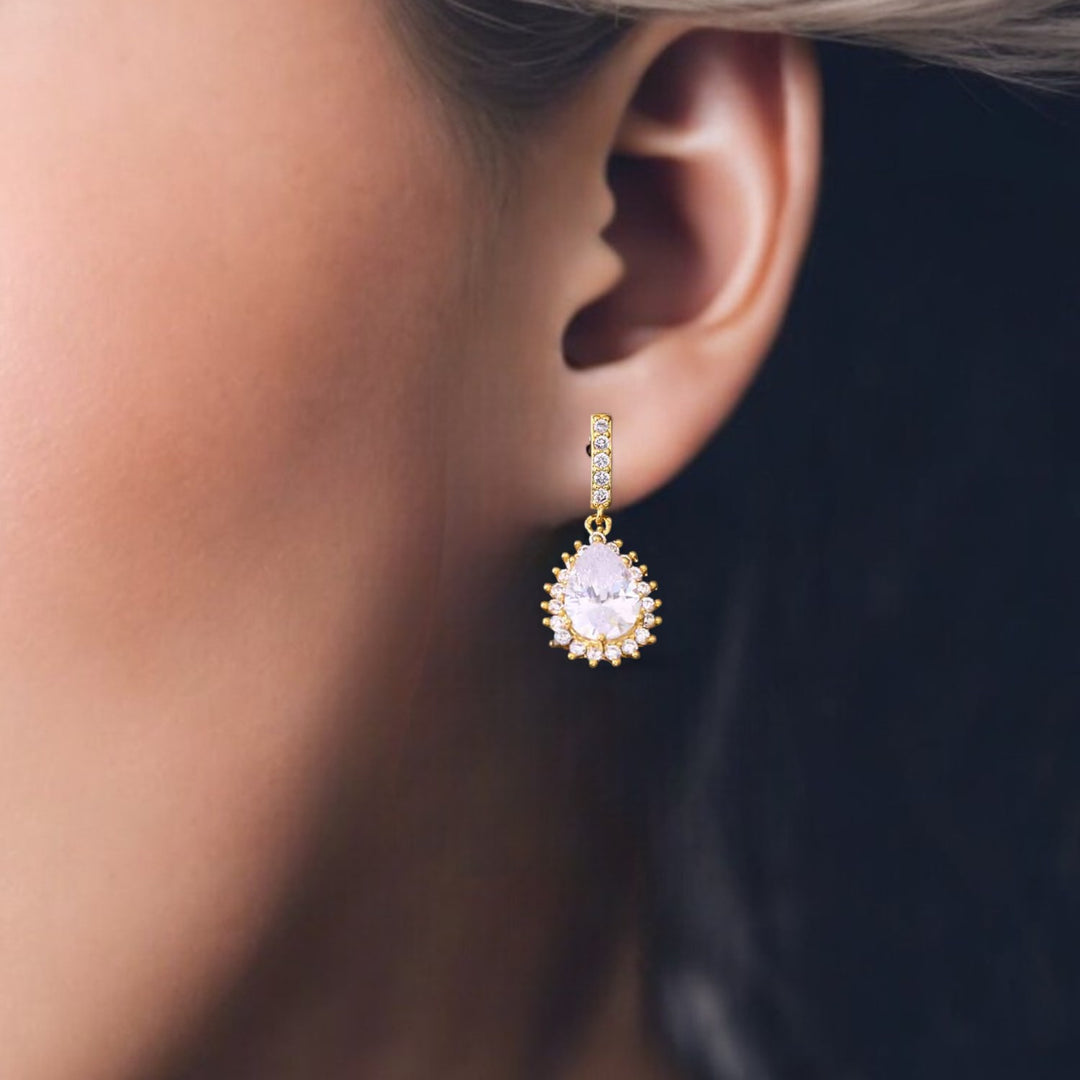 Golden Bitty Zirconia Studs