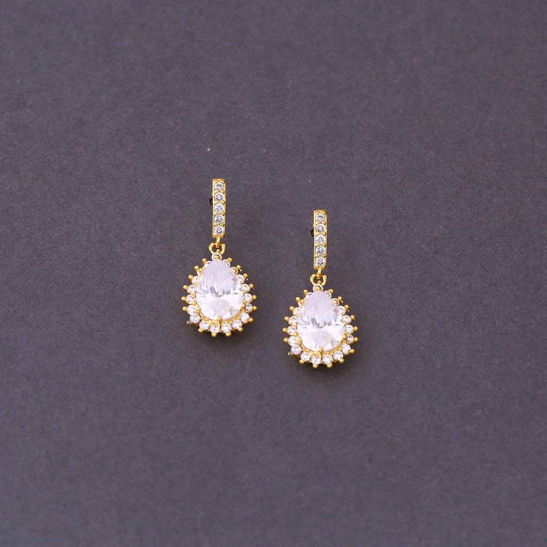 Golden Bitty Zirconia Studs
