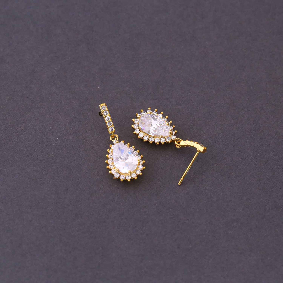 Golden Bitty Zirconia Studs