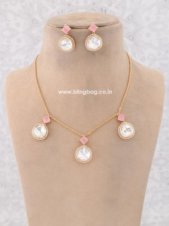 Golden Blush Azizah Zirconia Jewellery Set