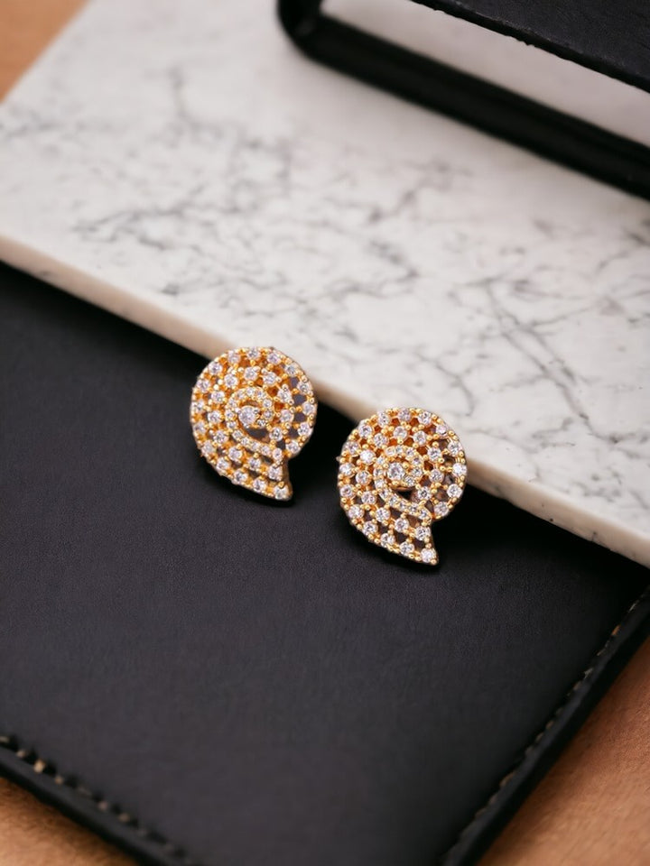 Golden Brinda Zirconia Studs