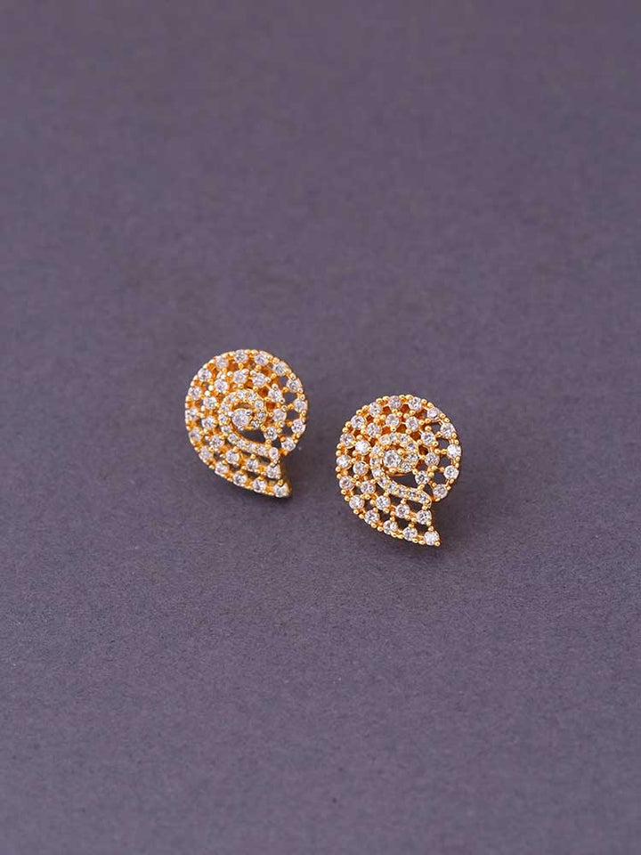 Golden Brinda Zirconia Studs
