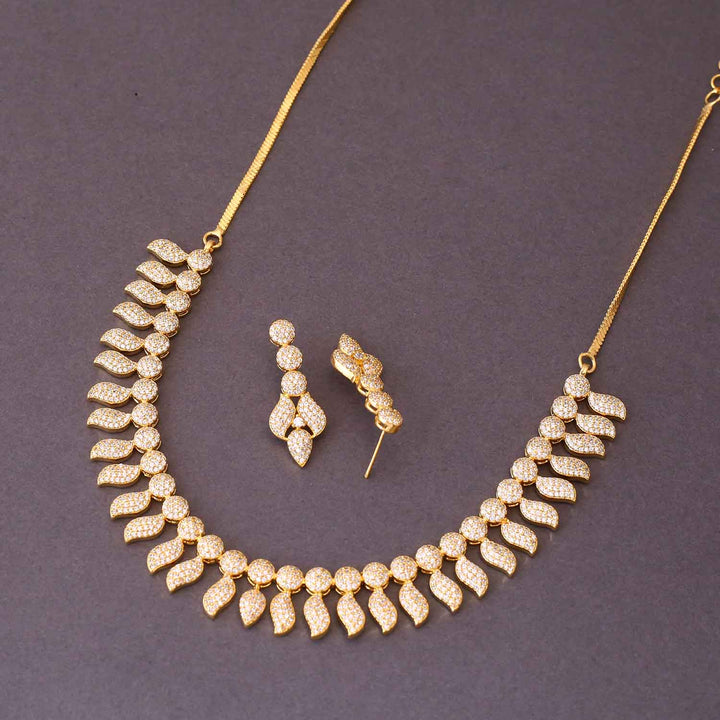 Golden Brooklyn Zirconia Jewellery Set