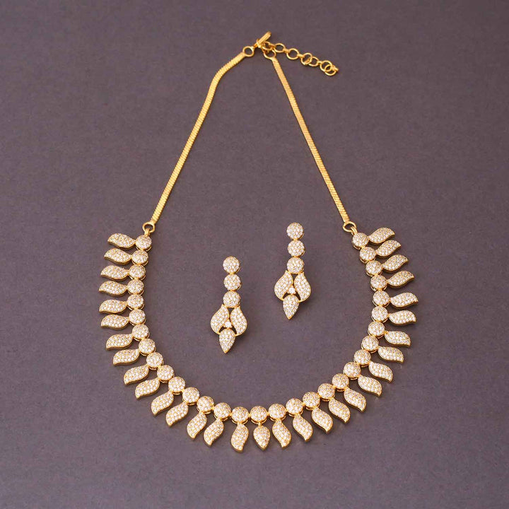 Golden Brooklyn Zirconia Jewellery Set
