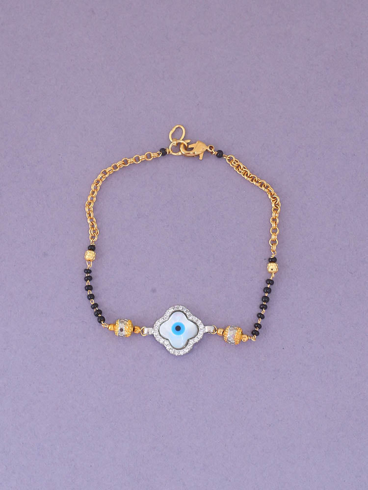 Golden Caitri Eye Evil Mangalsutra Bracelet