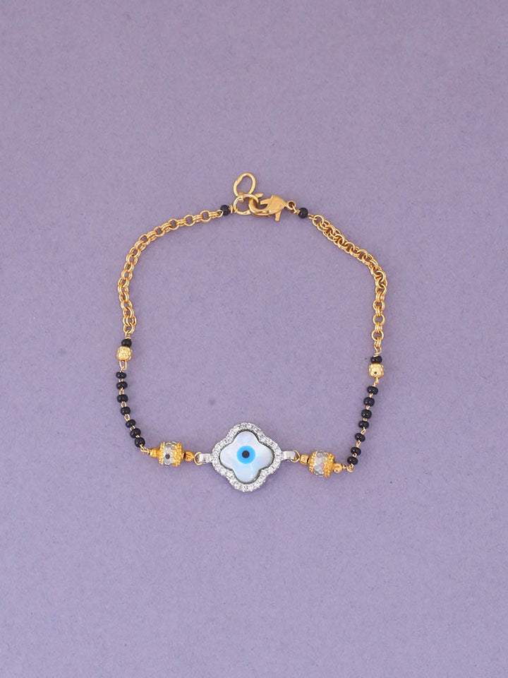 Golden Caitri Eye Evil Mangalsutra Bracelet