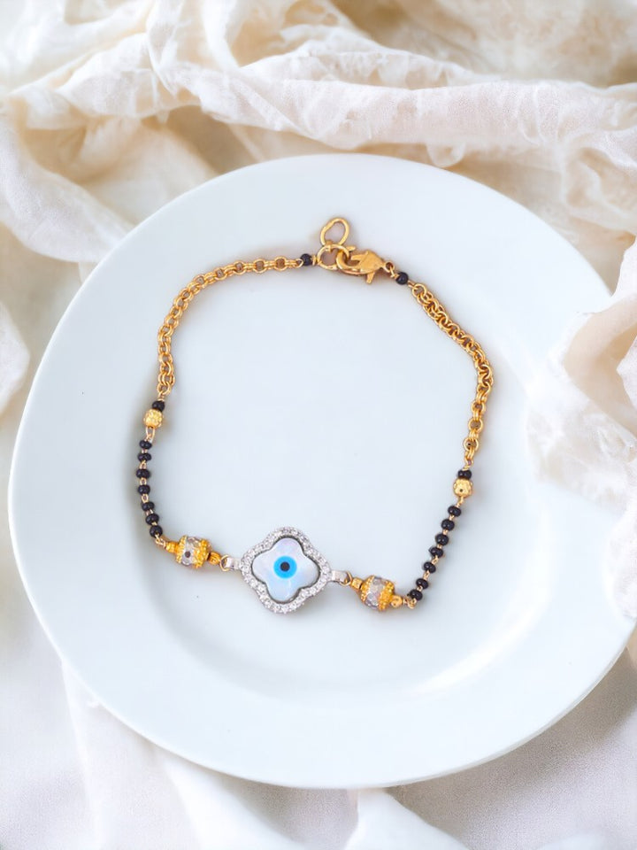 Golden Caitri Eye Evil Mangalsutra Bracelet