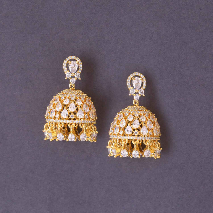 Golden Camila Zirconia Jhumkis