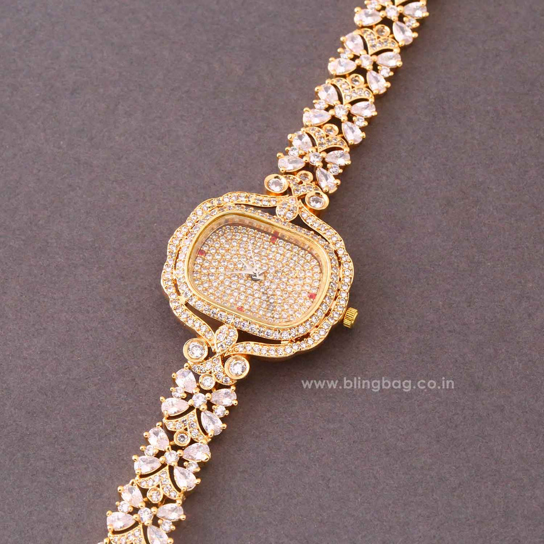 Golden Camilarose Zirconia Watch