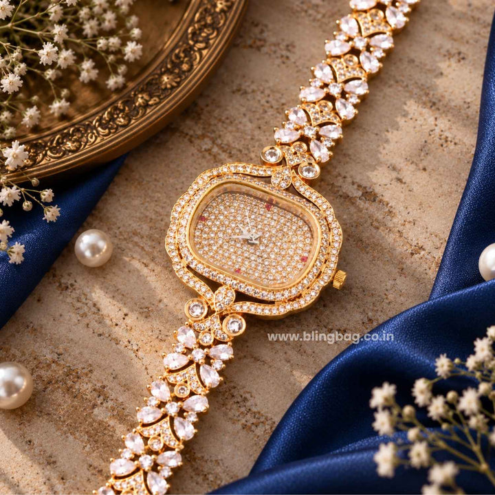 Golden Camilarose Zirconia Watch