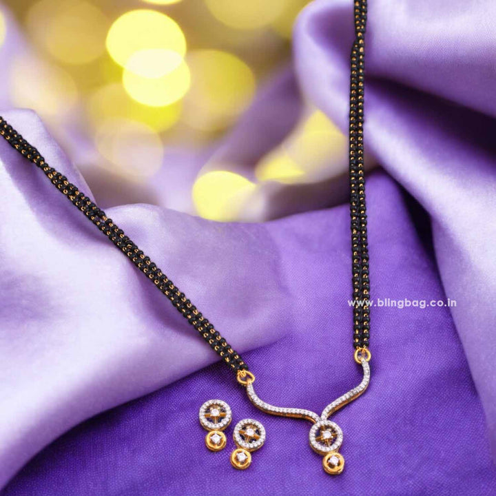 Golden Caren Mangalsutra Set