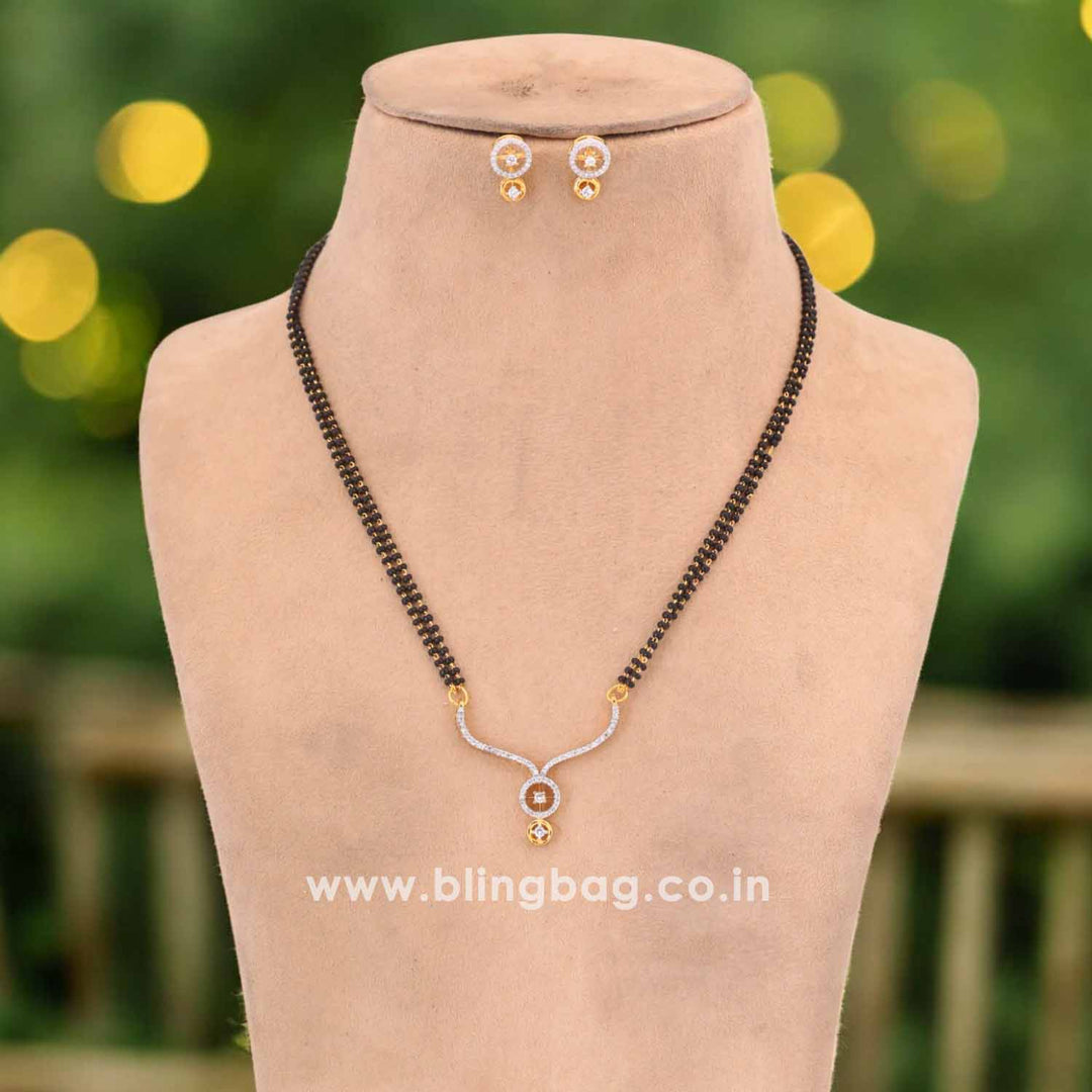 Golden Caren Mangalsutra Set