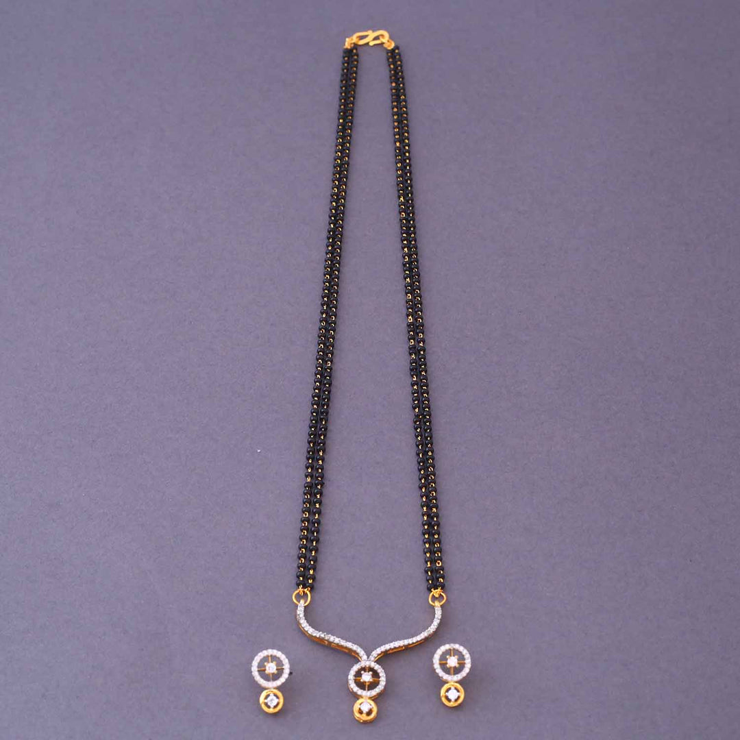 Golden Caren Mangalsutra Set