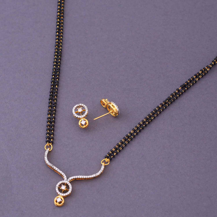 Golden Caren Mangalsutra Set