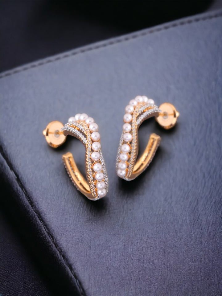 Golden Caroline Zirconia Hoops