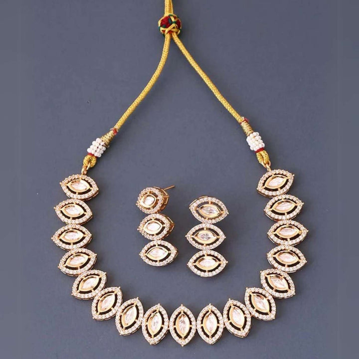 Golden Cecil Zirconia Jewellery Set