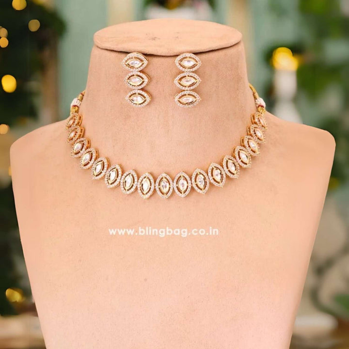 Golden Cecil Zirconia Jewellery Set
