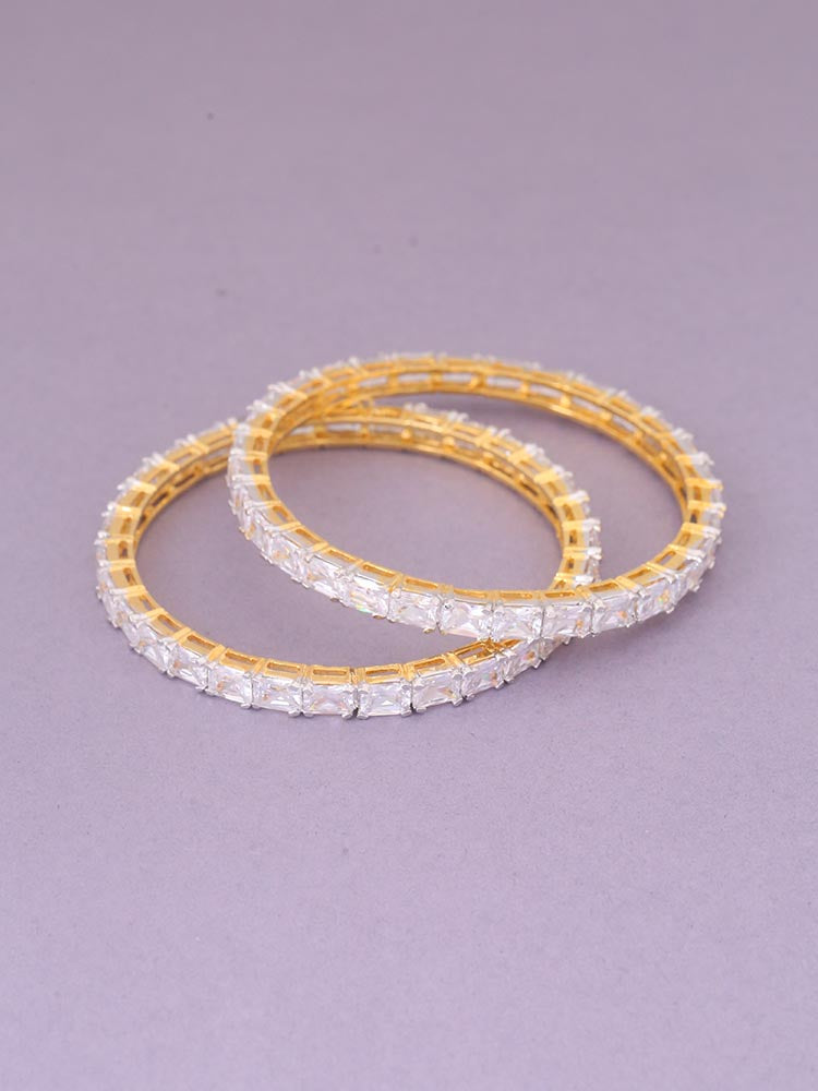 Golden Cedric Zirconia Bangles