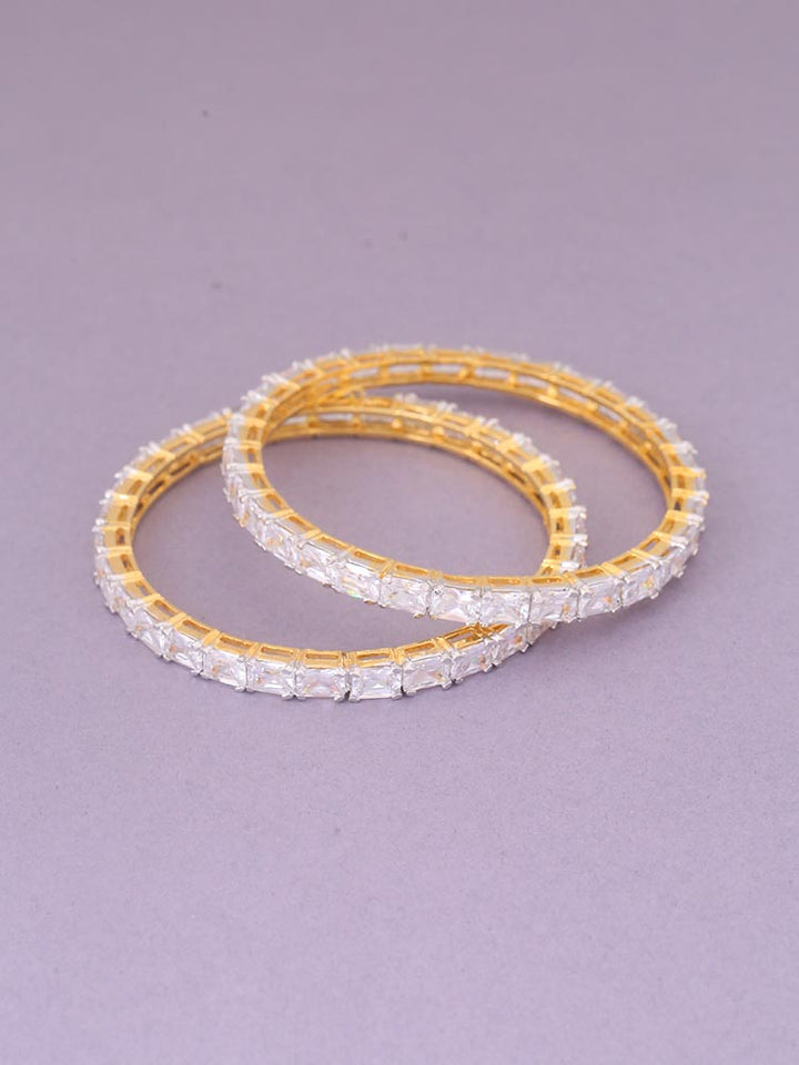 Golden Cedric Zirconia Bangles