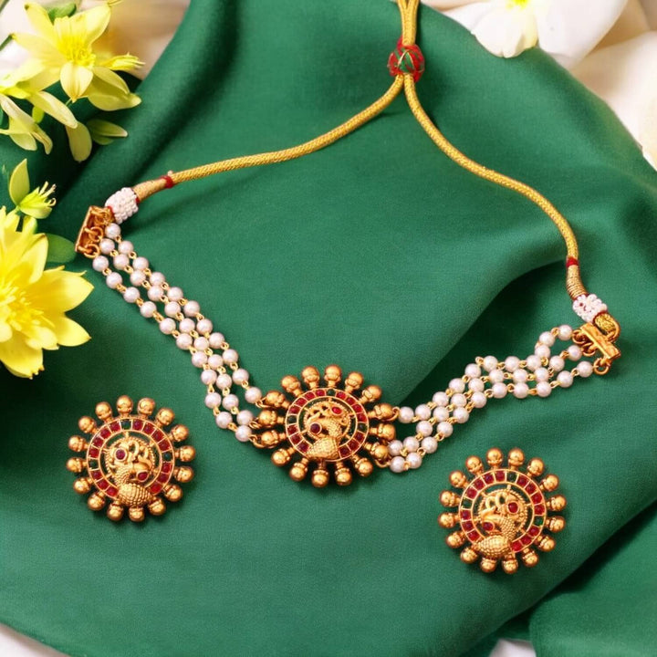 Golden Chaithra Antique Jewellery Set- New Arrival