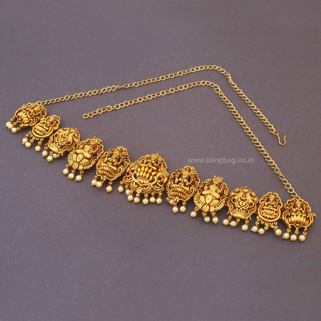 Golden Chamunda Temple Waist Belt