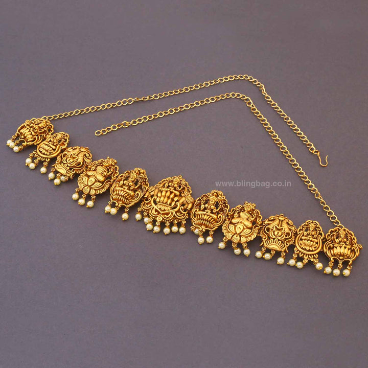 Golden Chamunda Temple Waist Belt
