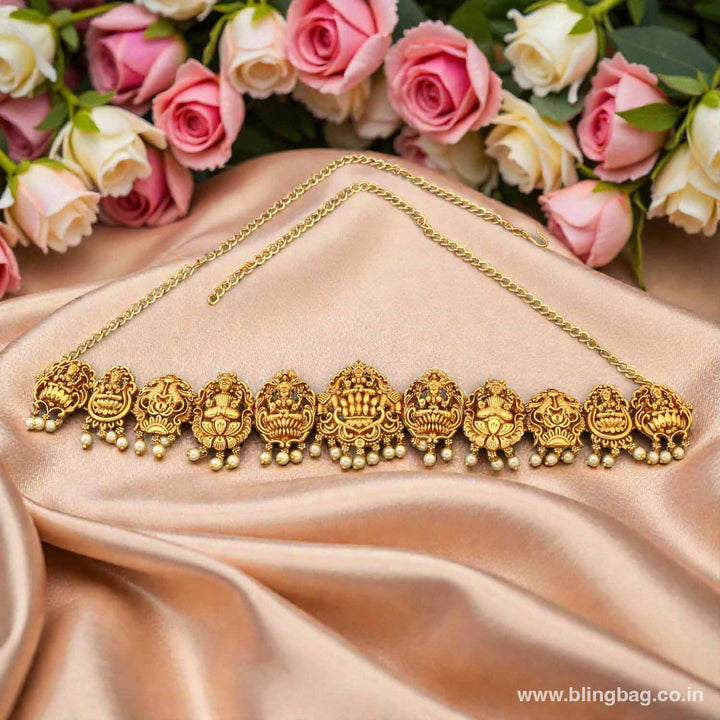 Golden Chamunda Temple Waist Belt