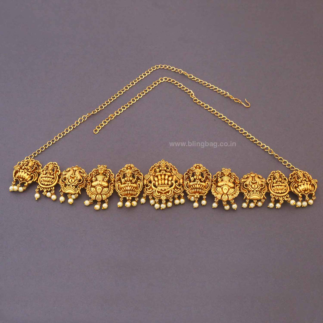 Golden Chamunda Temple Waist Belt