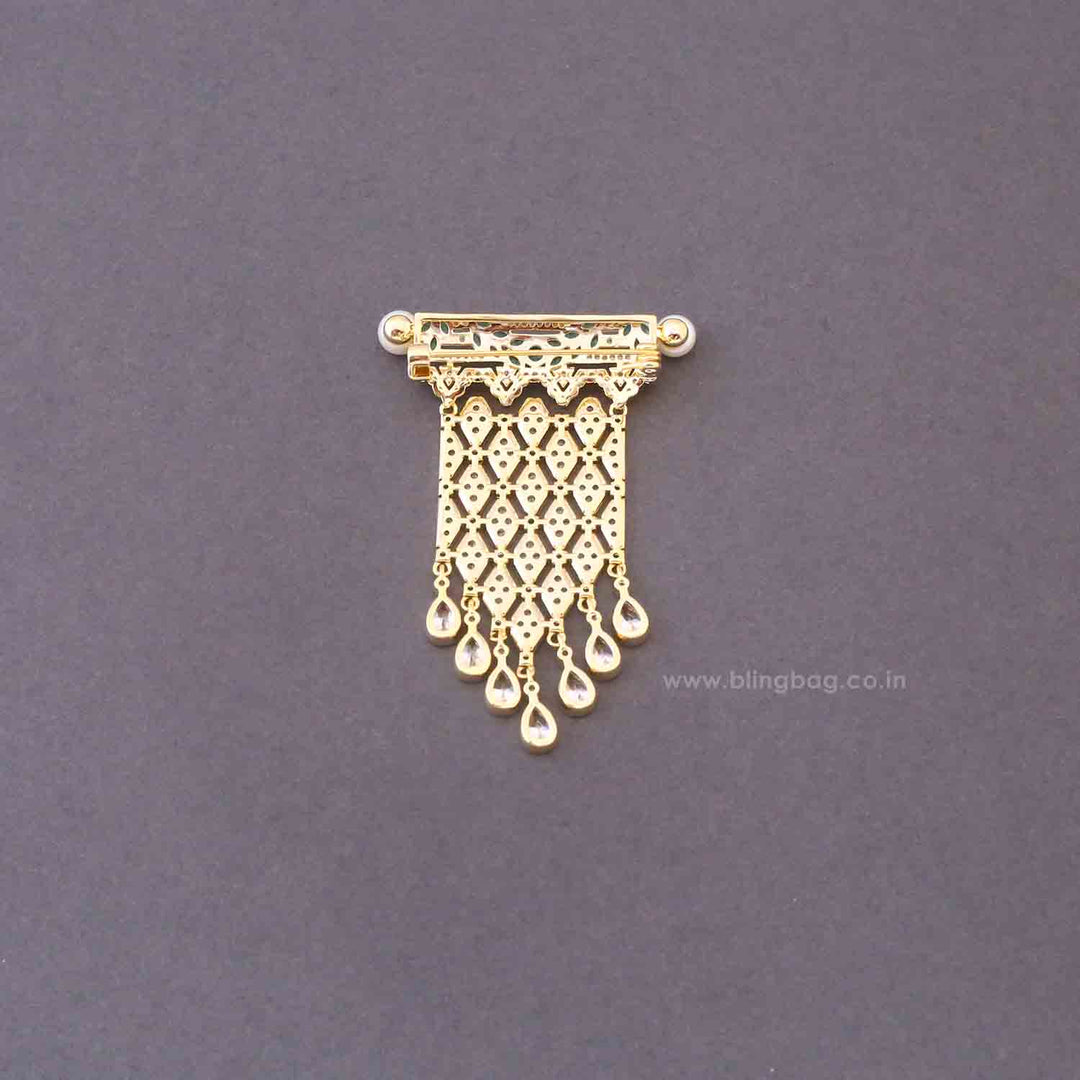 Golden Chandelier Brooch